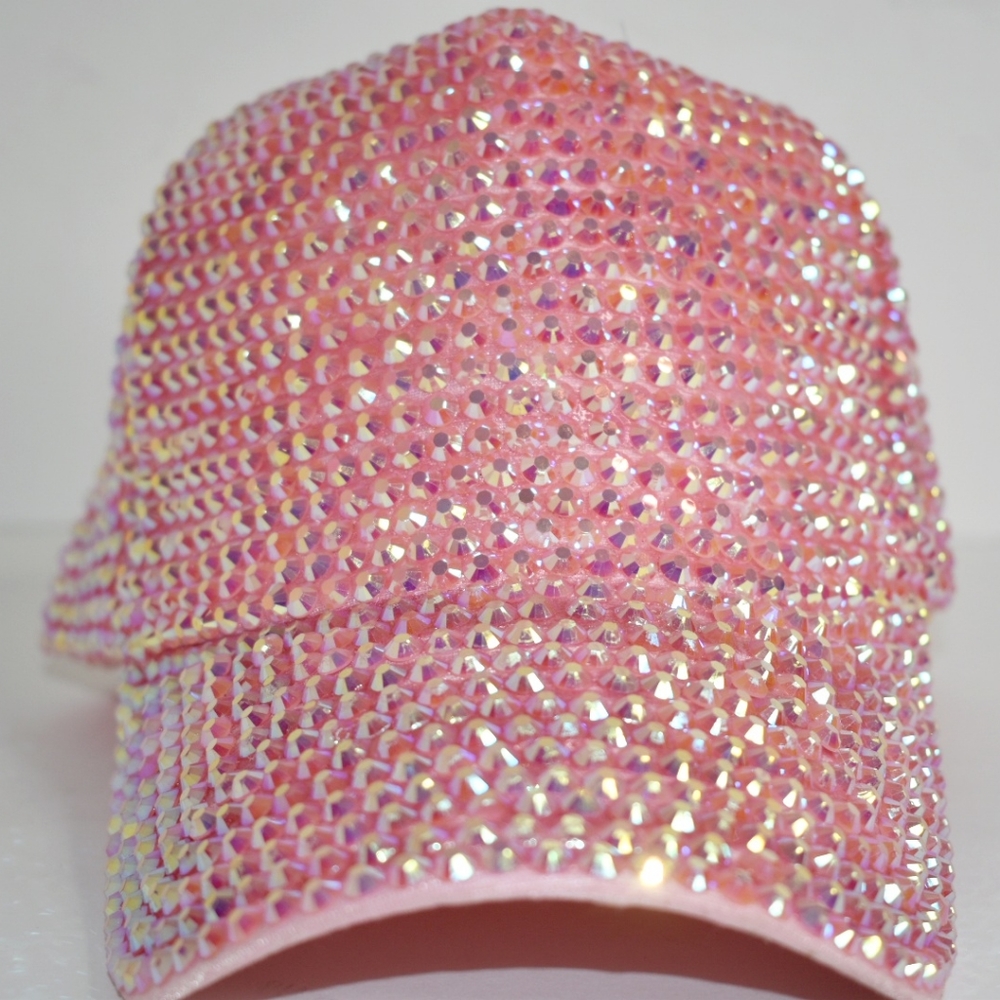 Pink Rhinestone Baseball Hat - Picture 5 of 5